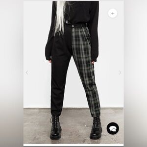 Brand new disturbia checkmate high waisted trousers